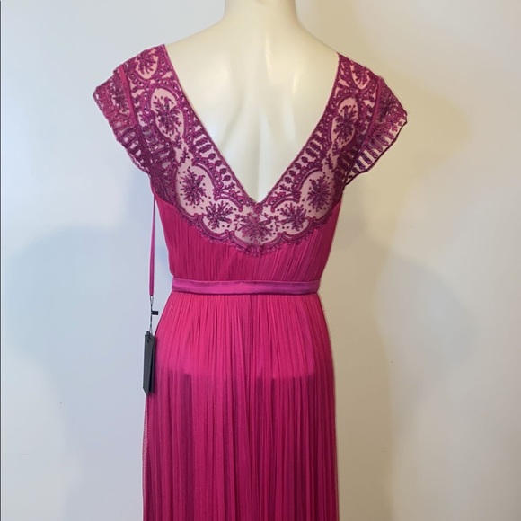 Hot Pink Pleated Maxi Dress by Catherine Deane - Picture 9 of 11